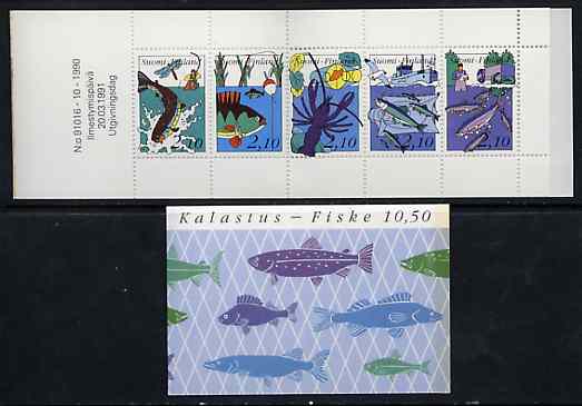 Finland 1991 Central Fishery Organisation 10m50 booklet complete and pristine, SG SB31, stamps on , stamps on  stamps on fishing