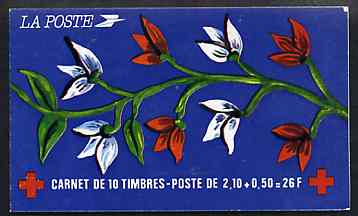 France 1984 Red Cross (Caly's 'The Pink Basket') 26f Booklet complete with first day cancels SG XSB34, stamps on red cross, stamps on arts, stamps on flowers