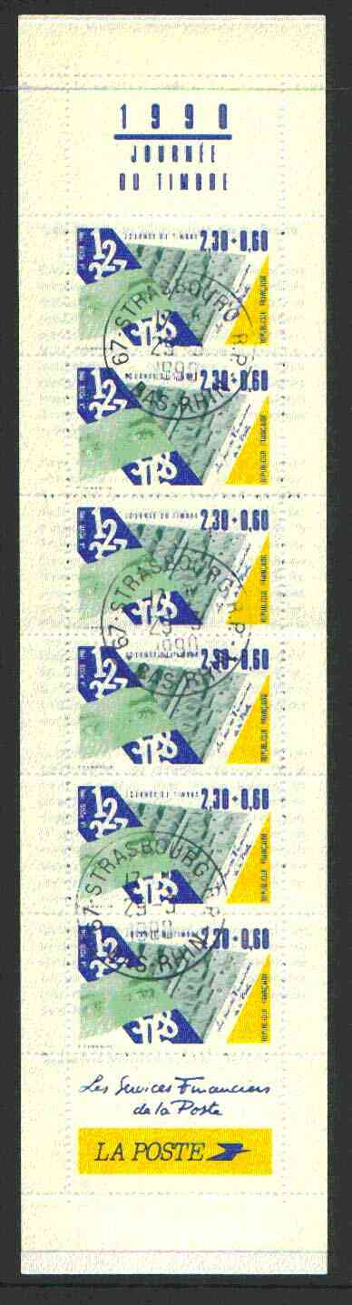 Booklet - France 1990 Stamp Day 17f40 Booklet complete with first day cancels SG CSB15