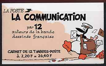 France 1988 Communications (Comic Characters) 26f40 Booklet complete with first day cancels SG CSB10, stamps on , stamps on  stamps on communications, stamps on comics, stamps on postbox, stamps on indians, stamps on pram