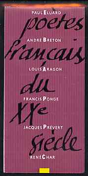 France 1991 French Poets 18f Booklet complete with first day cancels SG CSB17, stamps on , stamps on  stamps on poetry      literature