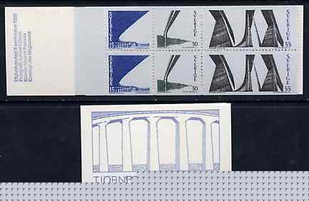 Sweden 1969 Tjorn Bridges 2k booklet complete and pristine, SG SB238, stamps on bridges    civil engineering