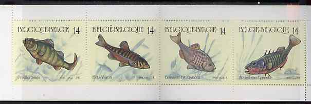 Belgium 1990 Fish 56f booklet complete and pristine, SG SB52, stamps on fish