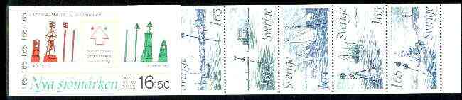 Sweden 1982 International Bouyage System 16k50 booklet complete and pristine, SG SB359, stamps on , stamps on  stamps on ships, stamps on lighthouses    