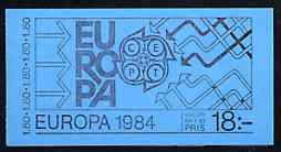 Booklet - Sweden 1984 Europa 18k booklet complete and pristine, SG SB370, stamps on europa     bridges     civil engineering