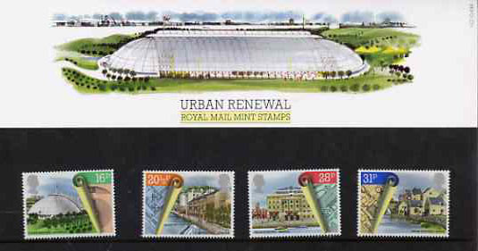 Great Britain 1984 Urban Renewal set of 4 in official presentation pack SG 1245-48 , stamps on , stamps on  stamps on architecture