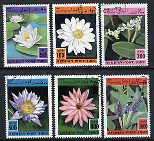 Afghanistan 1997 Wild Flowers complete set of 6 values cto used, stamps on flowers   