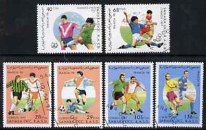 Sahara Republic 1997 World Cup Football complete perf set of 6 values cto used, stamps on football, stamps on sport