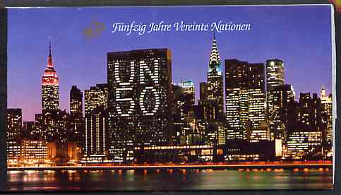 United Nations (Vienna) 1995 50th Anniversary 36s booklet complete with first day cancels, stamps on , stamps on  stamps on united-nations     cultures