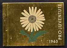 Booklet - Switzerland 1963 Pro Juventute 5f20 booklet complete and very fine, SG JSB13, stamps on flowers