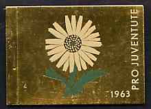 Switzerland 1963 Pro Juventute 5f20 booklet complete and very fine, SG JSB13, stamps on , stamps on  stamps on flowers