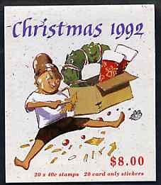 Australia 1992 Christmas $7.60 booklet complete with first day cancels, SG SB79, stamps on christmas