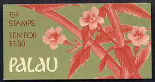 Palau 1988 Flowers $1.50 booklet complete and very fine, SG SB10, stamps on flowers 