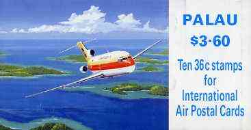 Palau 1989 Aircraft $3.60 booklet complete and very fine, SG SB13, stamps on , stamps on  stamps on aviation