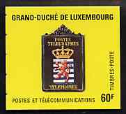 Luxembourg 1991 Posts & Telecommunications 60f booklet complete and pristine, SG SB8, stamps on telephones, stamps on postbox, stamps on communications