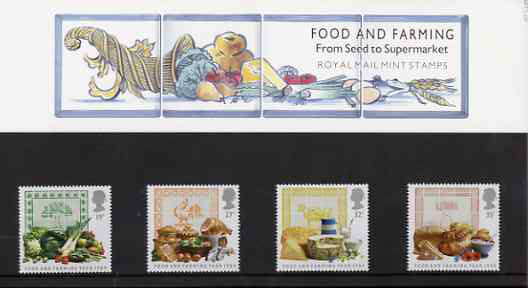 Great Britain 1989 Food & Farming Year set of 4 in official presentation pack SG 1428-31, stamps on food   agriculture   farming