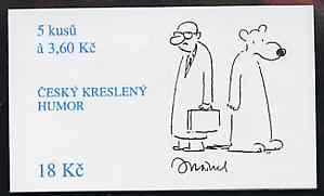 Czech Republic 1995 Cartoons 18kc booklet complete and fine containing pane of 5 x 3.60kc, stamps on , stamps on  stamps on comic    cartoons  