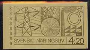 Sweden 1970 Swedish Trade & Industry 4k20 booklet (in Swedish) complete and pristine, SG SB249, stamps on ships    timber    dam    civil engineering    mining    ore    railways, stamps on slania