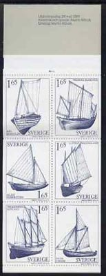 Sweden 1981 Provincial Sailing Ships 9k90 booklet complete and pristine, SG SB352, stamps on ships