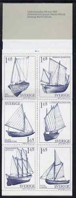 Sweden 1981 Provincial Sailing Ships 9k90 booklet complete and pristine, SG SB352, stamps on , stamps on  stamps on ships