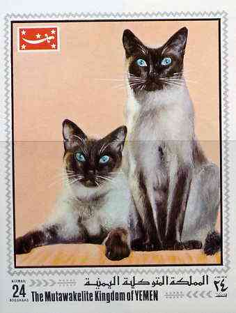 Yemen - Royalist 1970 Cats 24B imperf m/sheet unmounted mint, Mi BL 201, stamps on , stamps on  stamps on cats