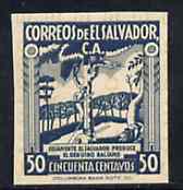 El Salvador 1935 Balsam Tree 50c dull blue unmounted mint imperf as SG 870, stamps on , stamps on  stamps on trees