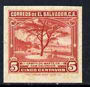 El Salvador 1935 Campo de Marte Playing Fields 5c carmine unmounted mint imperf as SG 8866, stamps on leisure
