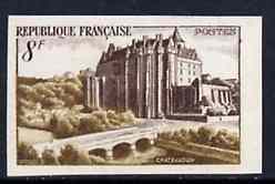 France 1950 Ch\89teaudun & Bridge unmounted mint imperf single in issued colour, Yv 873, stamps on bridges