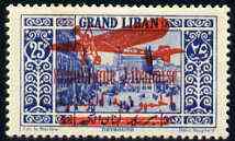 Lebanon 1929 Air 25p bright blue very fine mounted mint, SG 156 (expertized on reverse)