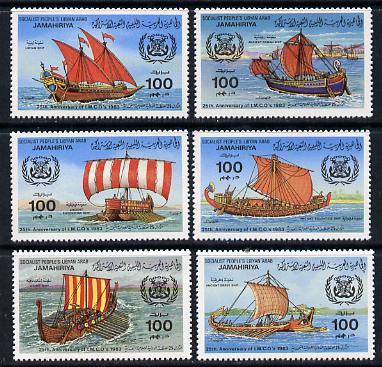 Libya 1983 Maritime Organization (Ships) set of 6 unmounted mint SG 1303-08, stamps on ships