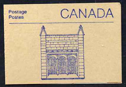 Canada 1988 Architectural features 50c booklet (Window at Centre Block) SG SB108i, stamps on architecture    