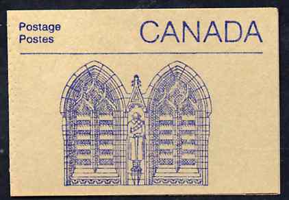 Booklet - Canada 1988 Architectural features 50c booklet (Window & War Memorial) SG SB108j, stamps on , stamps on  stamps on architecture, stamps on  stamps on  ww1 , stamps on  stamps on 