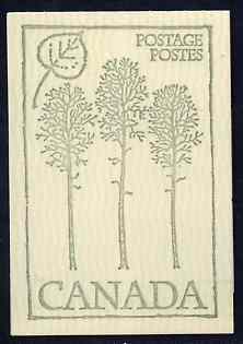 Canada 1978 Flowers & Trees - Trembling Aspen 50c booklet (green on crean cover) complete and pristine, SG SB 84g, stamps on , stamps on  stamps on trees