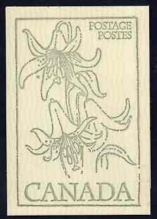 Canada 1978 Flowers & Trees - Canada Lily 50c booklet (green on crean cover) complete and pristine, SG SB 84c, stamps on flowers     lily