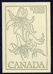 Canada 1978 Flowers & Trees - Canada Lily 50c booklet (green on crean cover) complete and pristine, SG SB 84c, stamps on flowers     lily