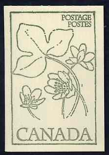 Canada 1978 Flowers & Trees - Hepatica 50c booklet (green on crean cover) complete and pristine, SG SB 84d, stamps on flowers