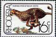 Rhodesia 1976 Cheetah 16c from Vulnerable Wildlife set unmounted mint, SG 532*, stamps on , stamps on  stamps on animals, stamps on  stamps on cats, stamps on  stamps on cheetah