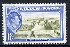 Bahamas 1938 Fort Charlotte 6d KG6 unmounted mint, SG 159, stamps on forts, stamps on  kg6 , stamps on 