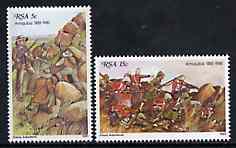 South Africa 1981 Centenary of Battle of Amajuba set of 2 unmounted mint, SG 488-89, stamps on , stamps on  stamps on militaria, stamps on  stamps on battles