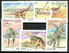 Guinea - Conakry 1997 Prehistoric Animals complete perf set of 6 cto used*, stamps on , stamps on  stamps on dinosaurs    