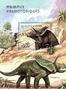 Guinea - Conakry 1997 Prehistoric Animals perf m/sheet cto used, stamps on , stamps on  stamps on dinosaurs    