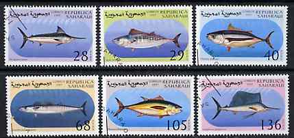 Sahara Republic 1997 Fish complete perf set of 6 cto used*, stamps on , stamps on  stamps on fish