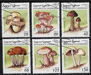 Sahara Republic 1997 Mushrooms complete perf set of 6 cto used*, stamps on , stamps on  stamps on fungi