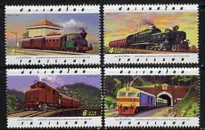 Thailand 1997 Locomotives complete unmounted mint set of 4 values, stamps on , stamps on  stamps on railways