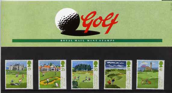 Great Britain 1994 Scottish Golf Courses set of 5 in official presentation pack SG 1829-33, stamps on golf, stamps on scots, stamps on scotland