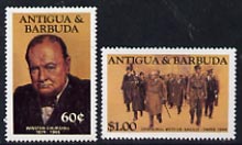Antigua 1984 Churchill 60c & $1 from Famous People set of 8, SG 888 & 892 unmounted mint*, stamps on churchill       de gaulle