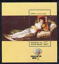 Guinea - Bissau 1984 Espana '84 Stamp Exhibition (Paintings) perf m/sheet (Goya) unmounted mint SG MS 842, Mi BL 259, stamps on , stamps on  stamps on stamp exhibitions, stamps on  stamps on arts     goya