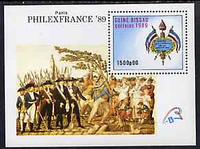 Guinea - Bissau 1989 PhilexFrance '89 Stamp Exhibition (Paintings) m/sheet unmounted mint, SG MS 1142, Mi BL 279, stamps on arts, stamps on stamp exhibitions