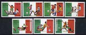 Guinea - Bissau 1989 Football World Cup set of 7 unmounted mint, SG 1151-57, Mi 1073-79*, stamps on , stamps on  stamps on football, stamps on  stamps on sport