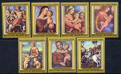 Guinea - Bissau 1983 Paintings by Raphael set of 7 unmounted mint, SG 759-65, Mi 682-88*, stamps on , stamps on  stamps on arts      raphael, stamps on  stamps on dragons, stamps on  stamps on renaissance